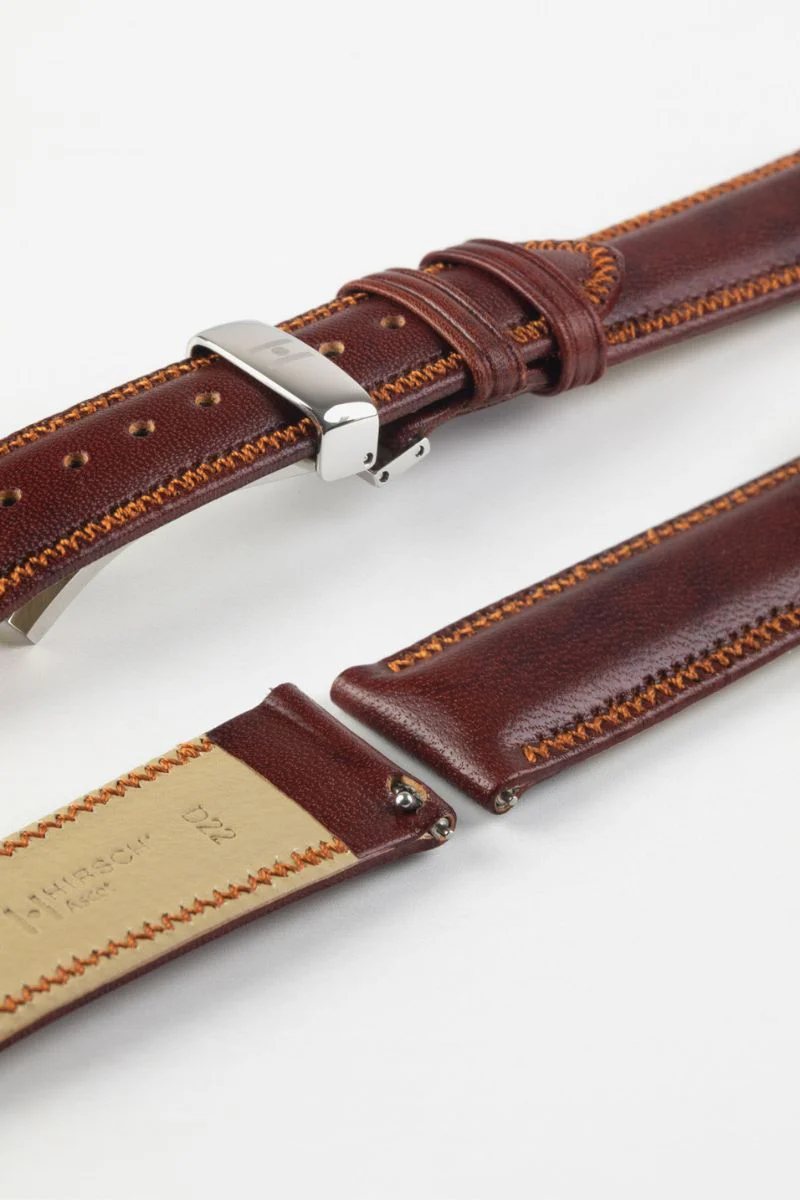 Hirsch ASCOT English Leather Watch Strap in GOLD BROWN - Image 10