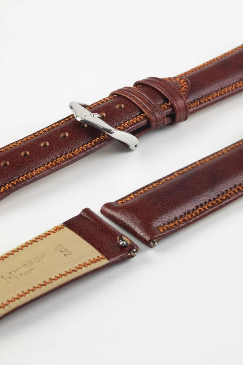 Hirsch ASCOT English Leather Watch Strap in GOLD BROWN - Image 7