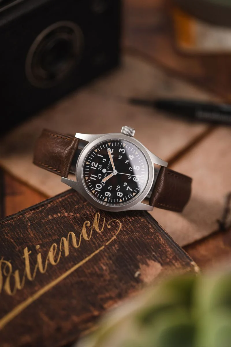 Hirsch CAMELGRAIN No Allergy Leather Watch Strap in BROWN - Image 4