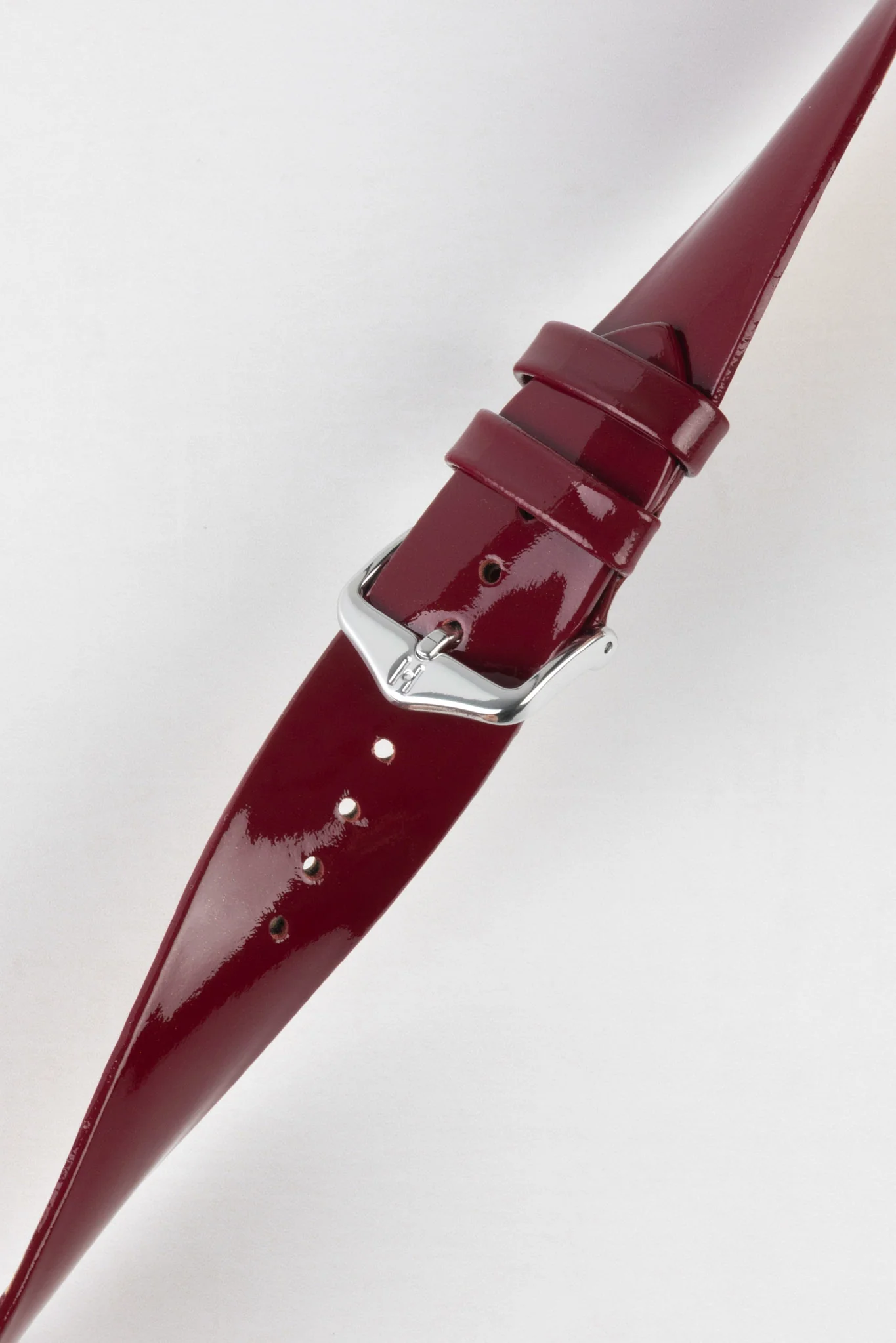 Hirsch DIVA Glossy Ladies Leather Watch Strap in MARSALA - Image 3