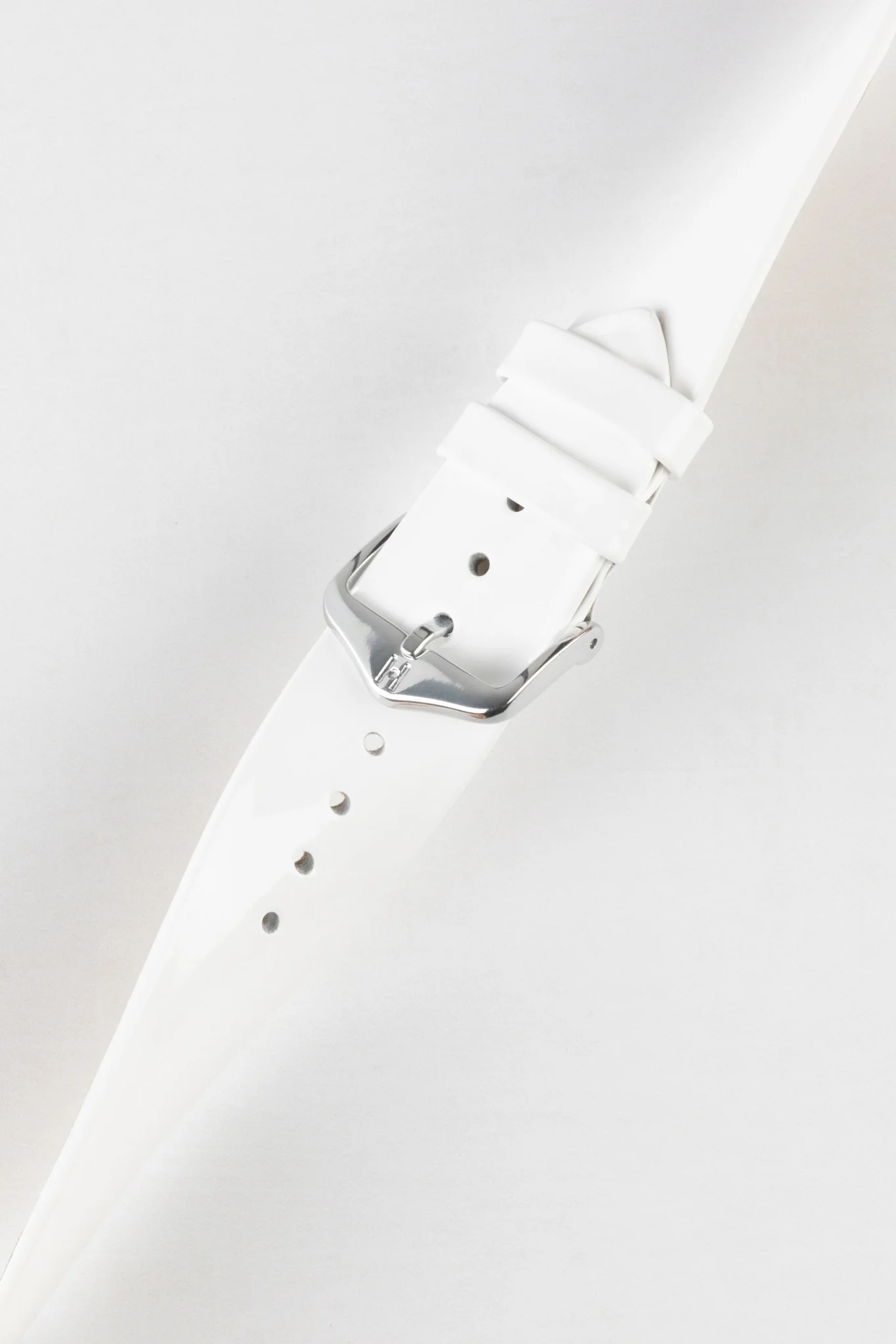 Hirsch DIVA Glossy Ladies Leather Watch Strap in WHITE - Image 3
