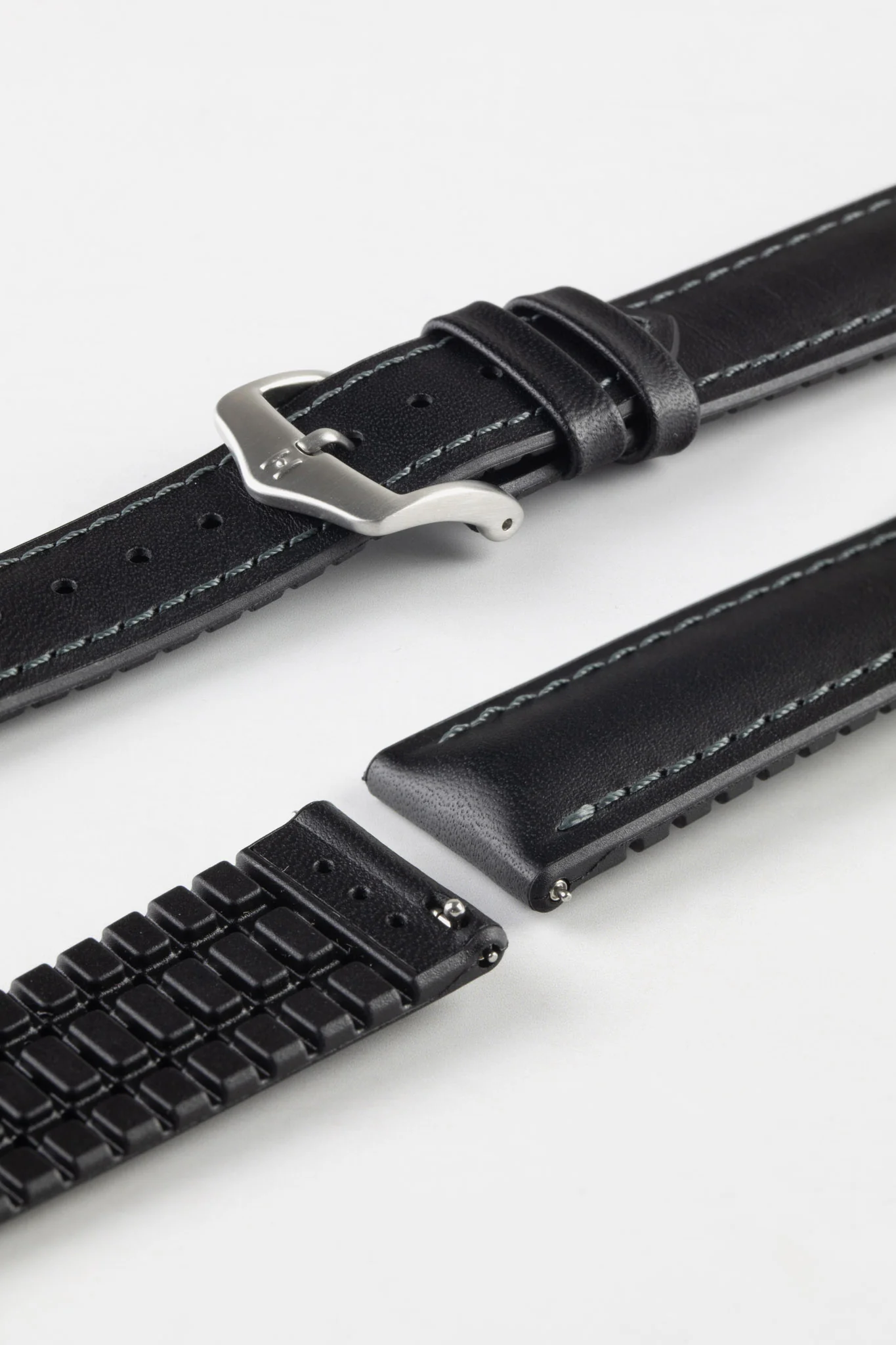 Hirsch JAMES Calf Leather Performance Watch Strap in BLACK - Image 10
