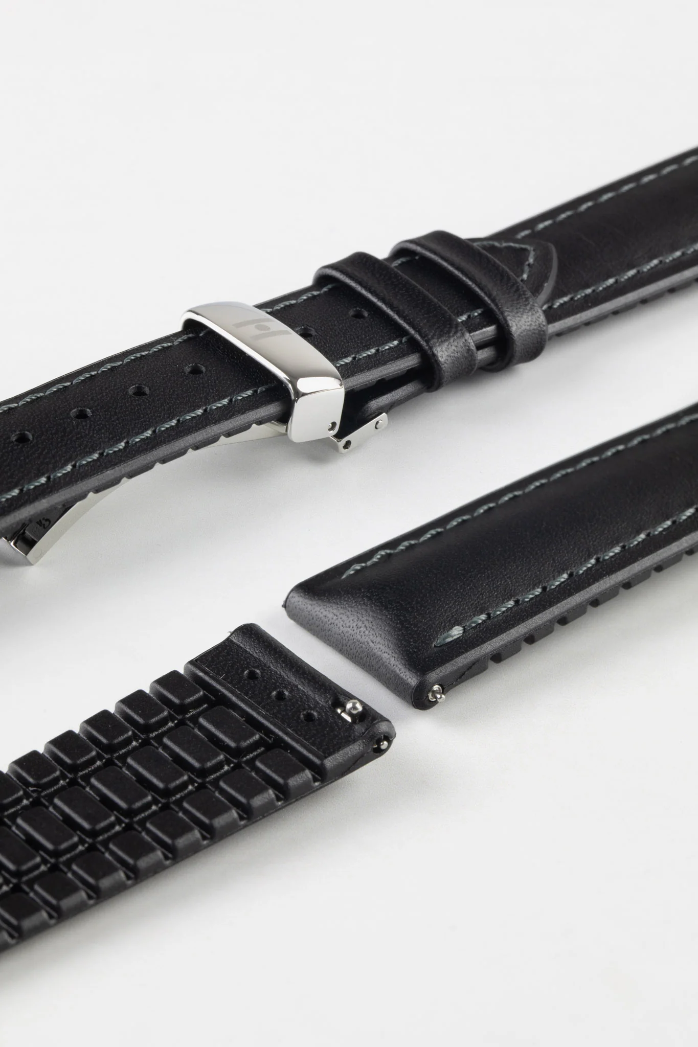 Hirsch JAMES Calf Leather Performance Watch Strap in BLACK - Image 11