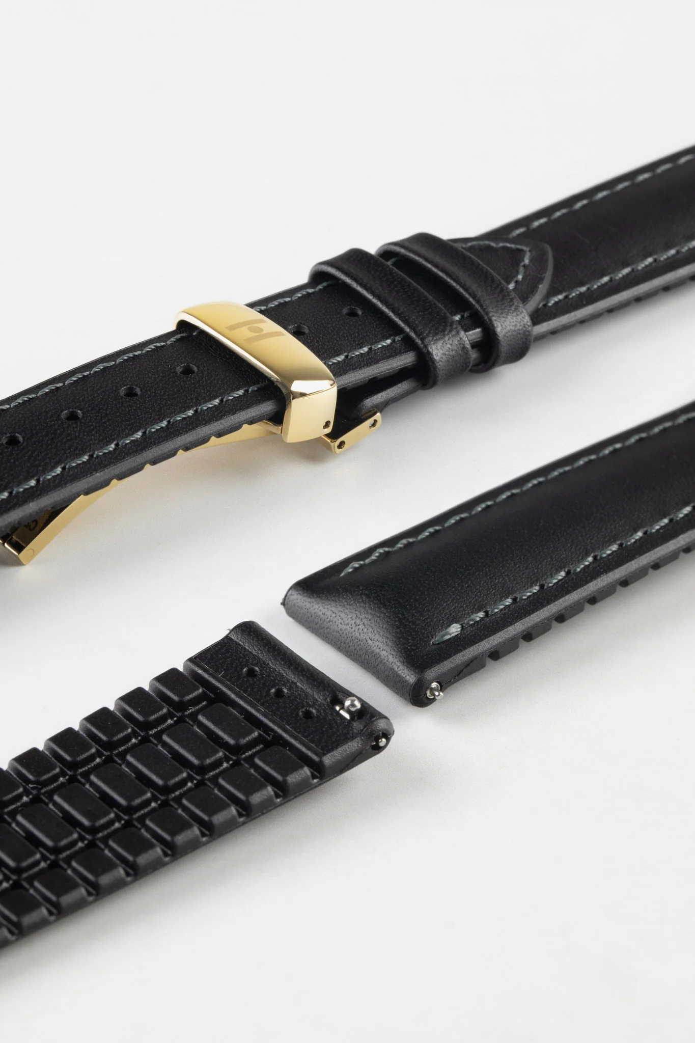 Hirsch JAMES Calf Leather Performance Watch Strap in BLACK - Image 12