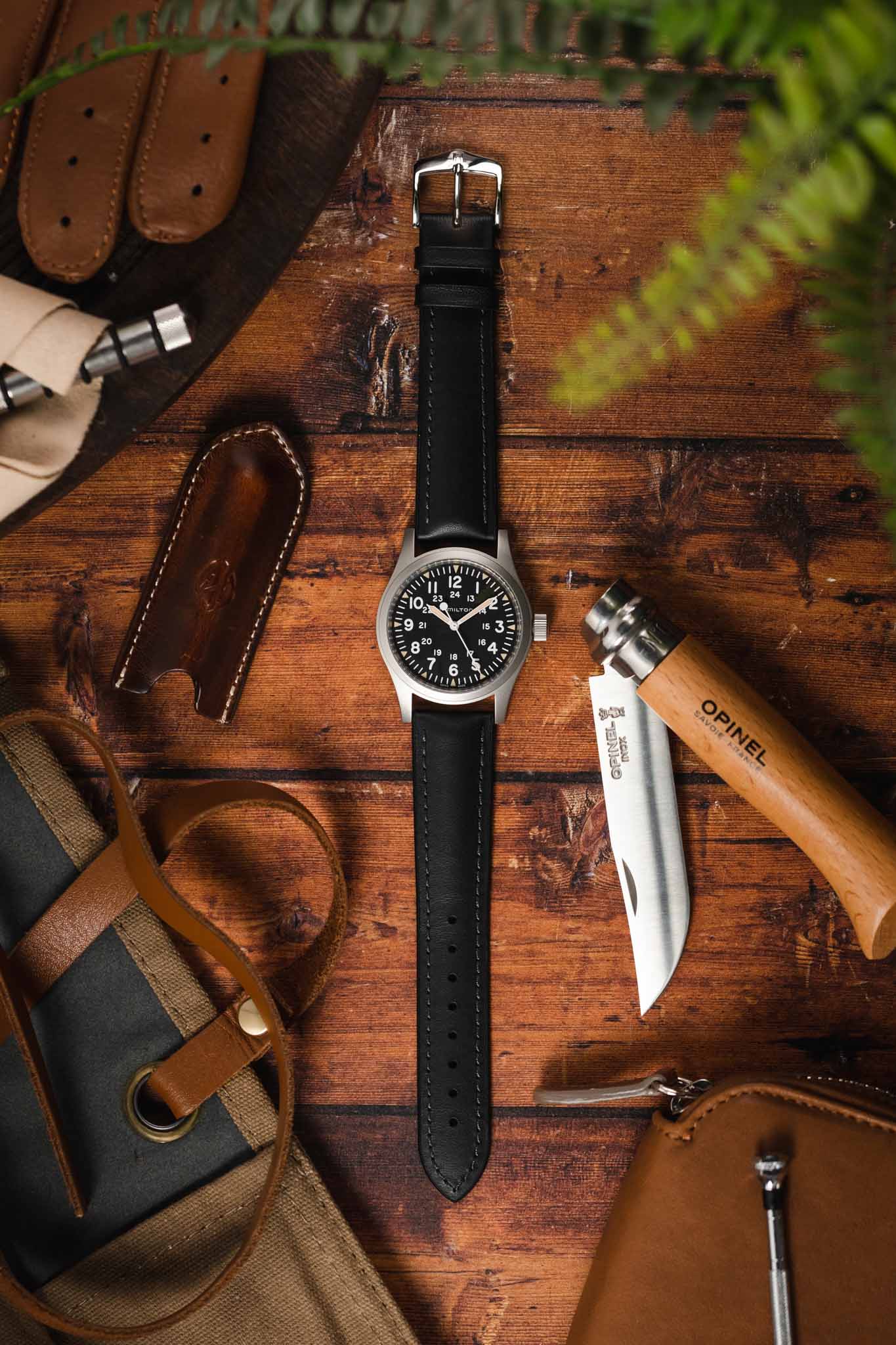 Hirsch JAMES Calf Leather Performance Watch Strap in BLACK - Image 6