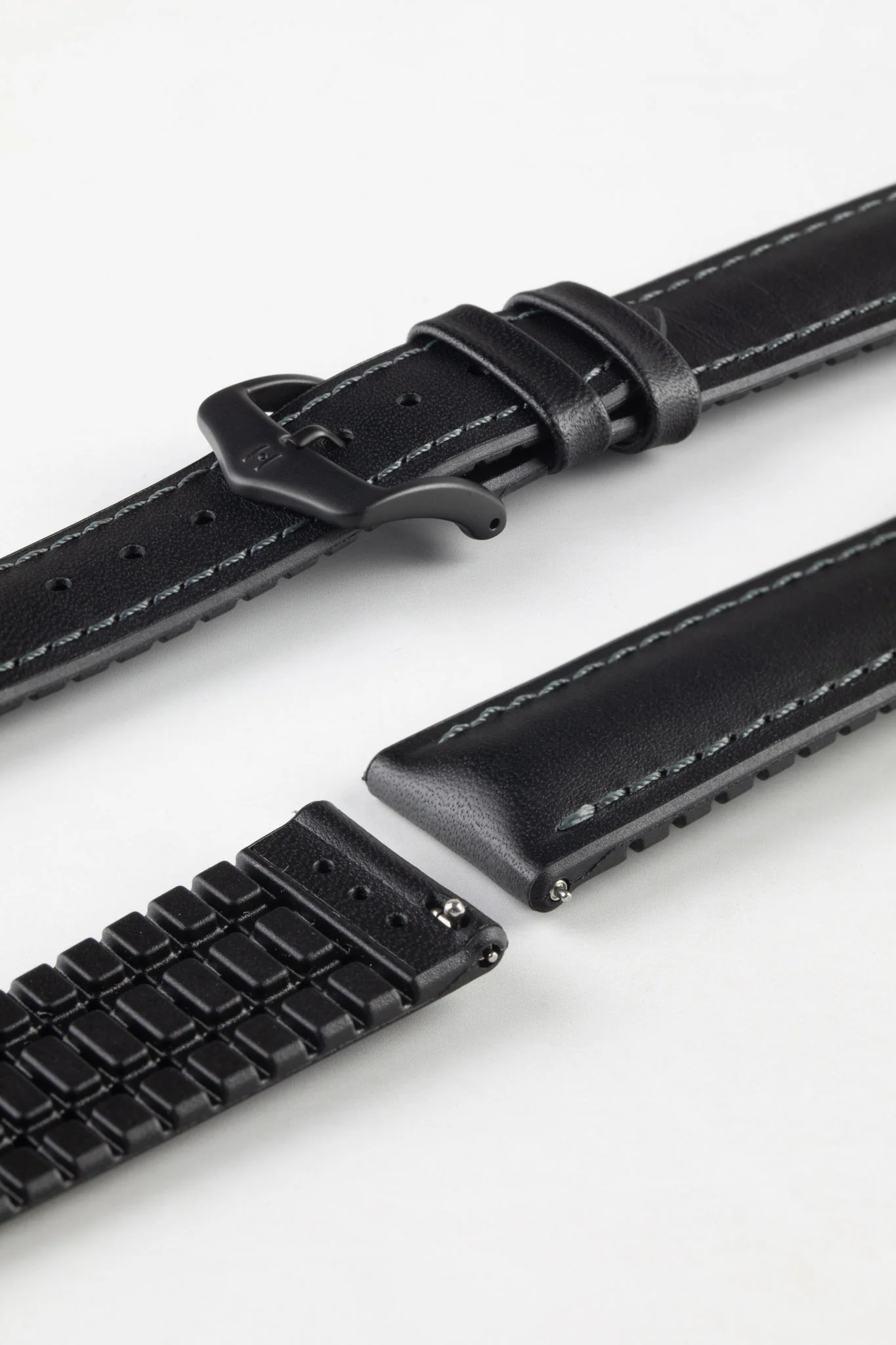 Hirsch JAMES Calf Leather Performance Watch Strap in BLACK - Image 9