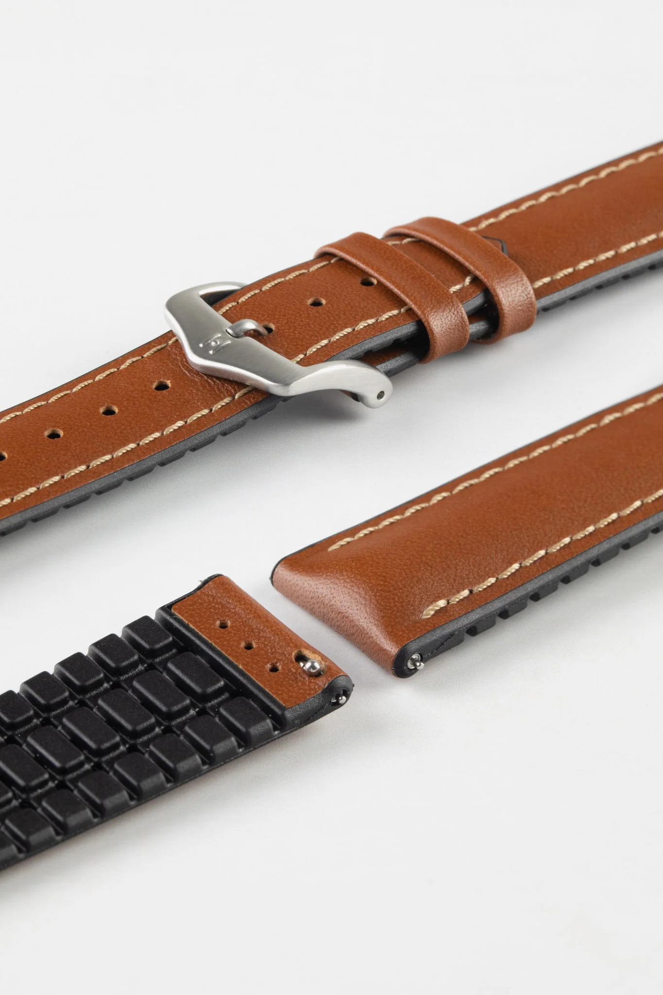 Hirsch JAMES Calf Leather Performance Watch Strap in GOLD BROWN - Image 10