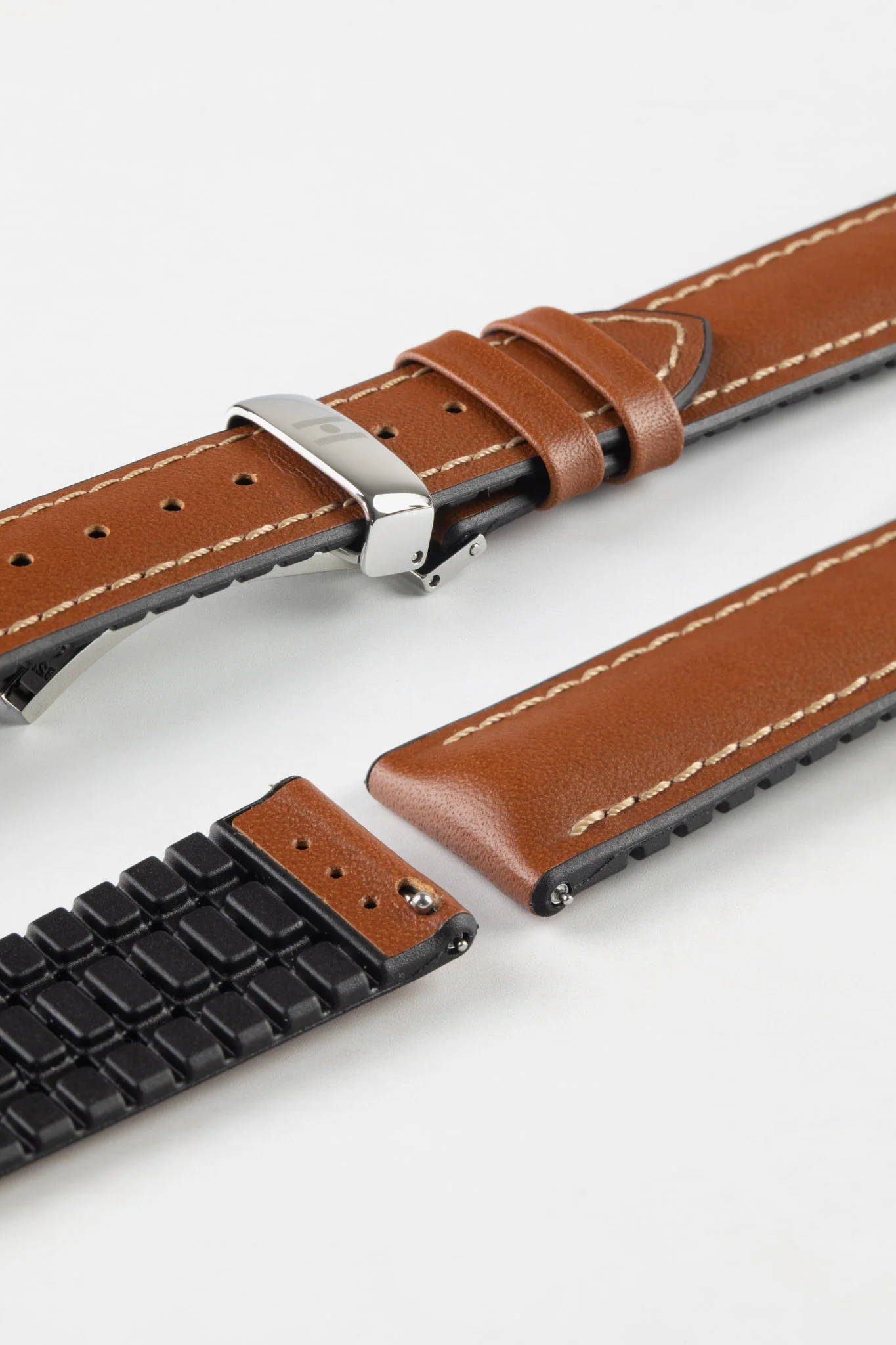 Hirsch JAMES Calf Leather Performance Watch Strap in GOLD BROWN - Image 11
