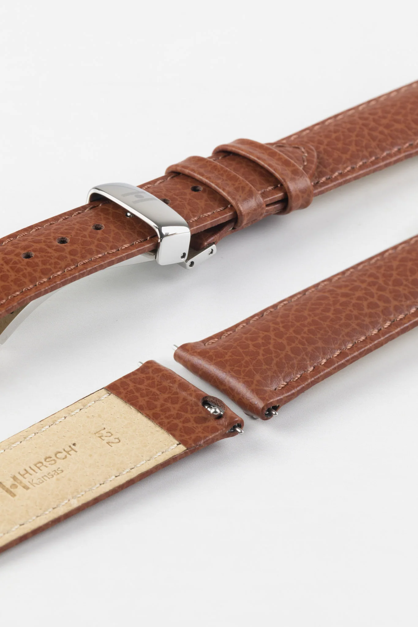 Hirsch KANSAS Buffalo Embossed Calf Leather in GOLD BROWN - Image 9