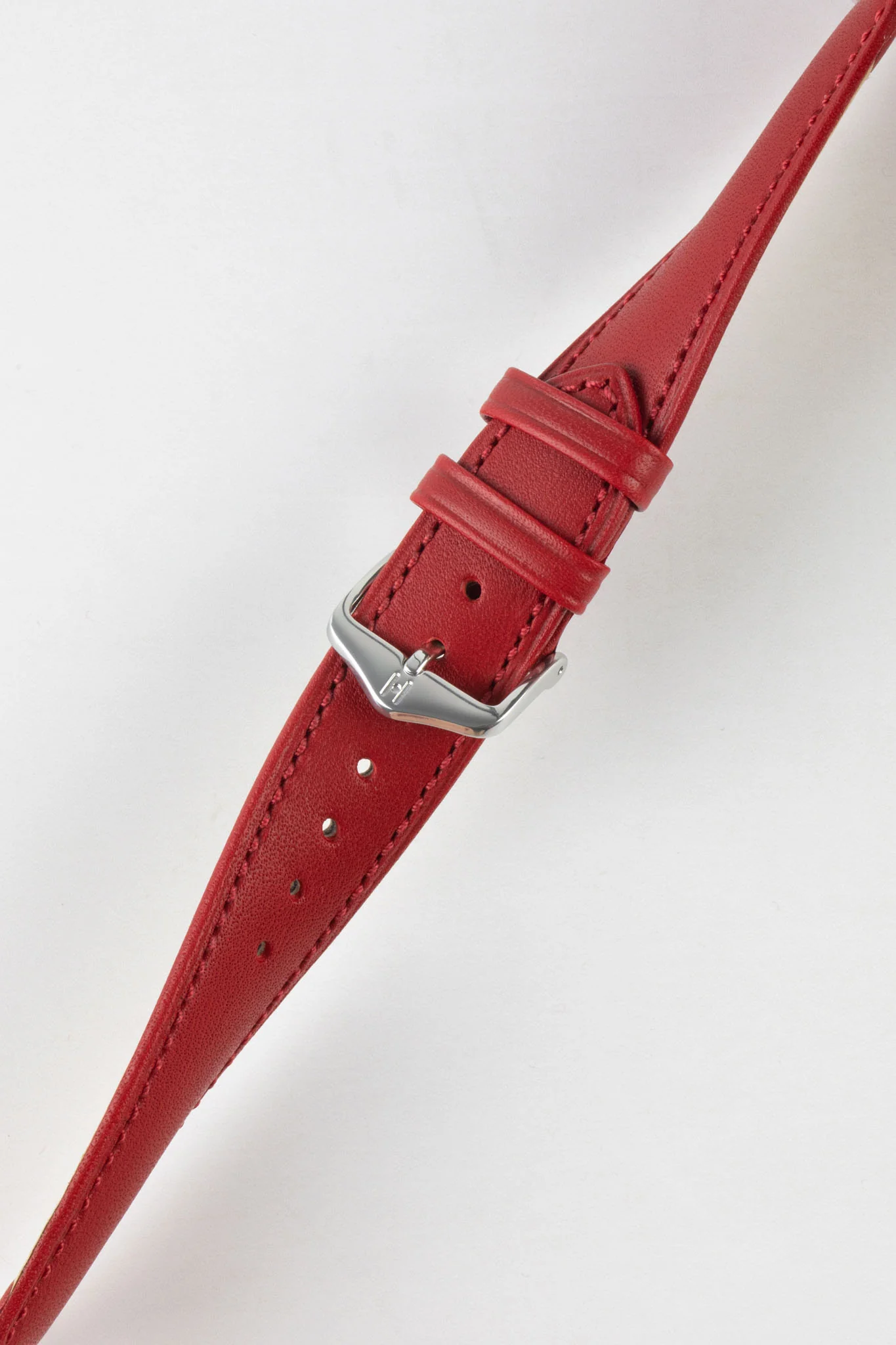 Hirsch KENT Textured Natural Leather Watch Strap in RED - Image 5