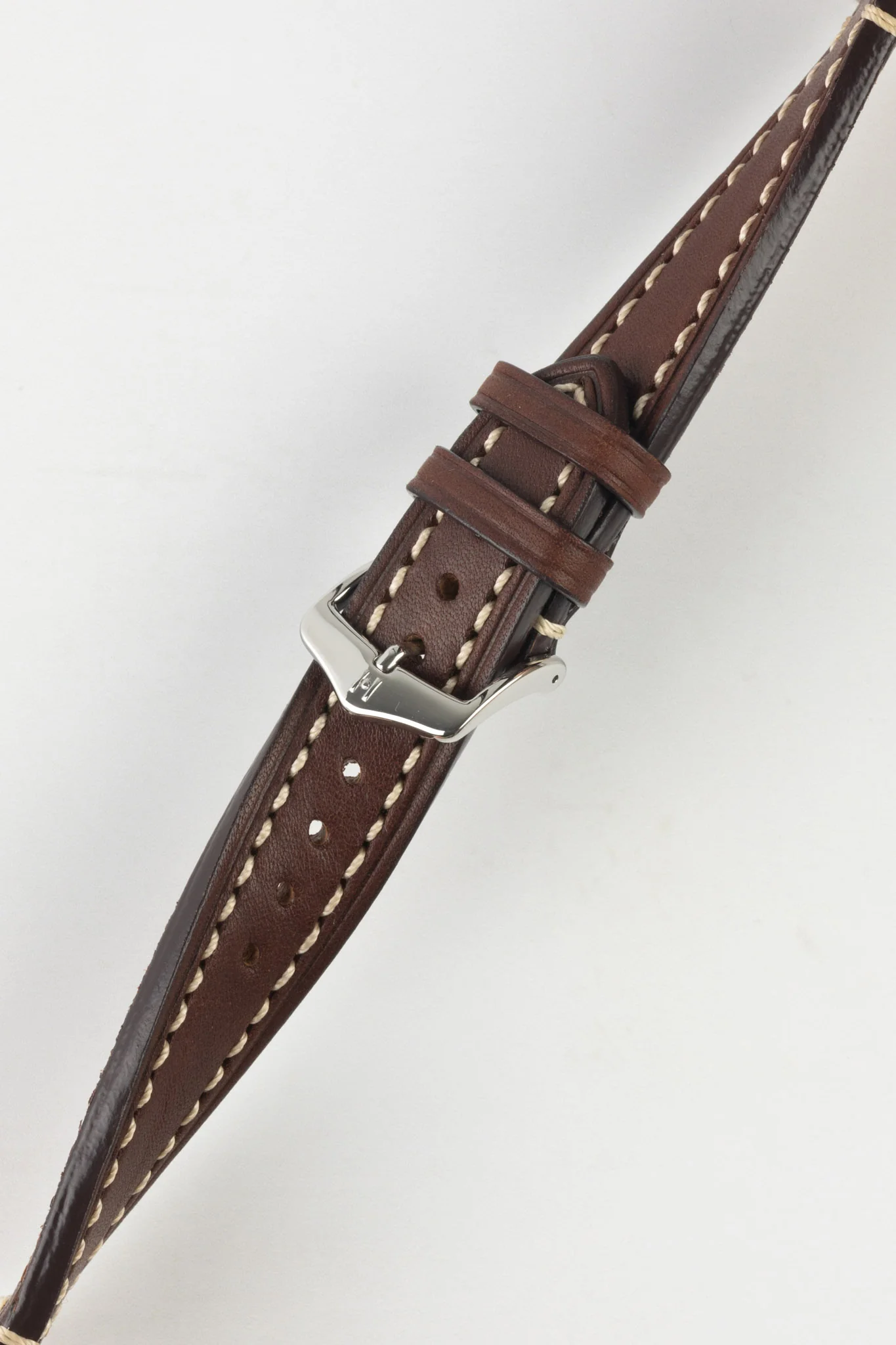 Hirsch LIBERTY Leather Watch Strap in BROWN - Image 5