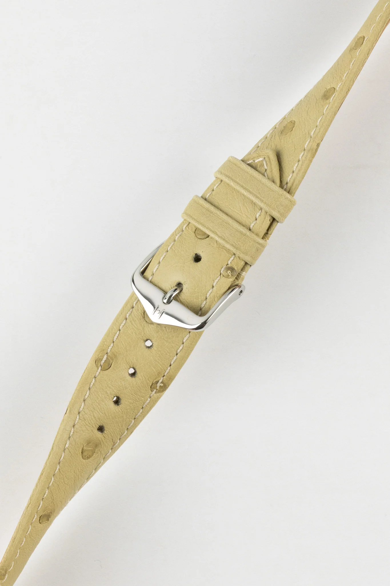 Hirsch MASSAI OSTRICH Leather Watch Strap in BEIGE - Image 5