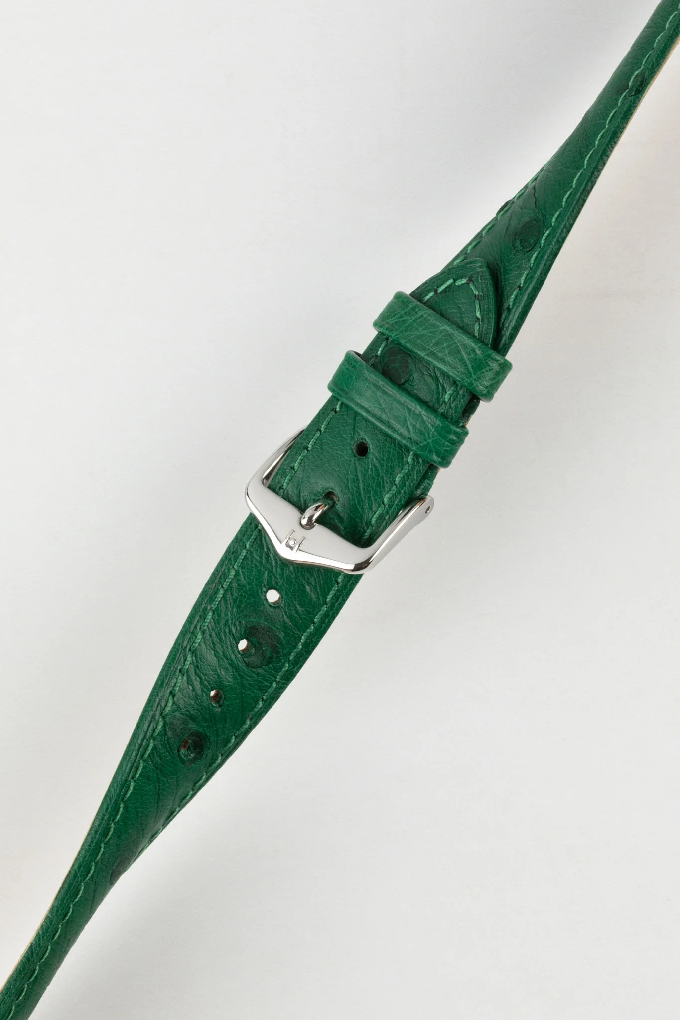Hirsch MASSAI OSTRICH Leather Watch Strap in GREEN - Image 5