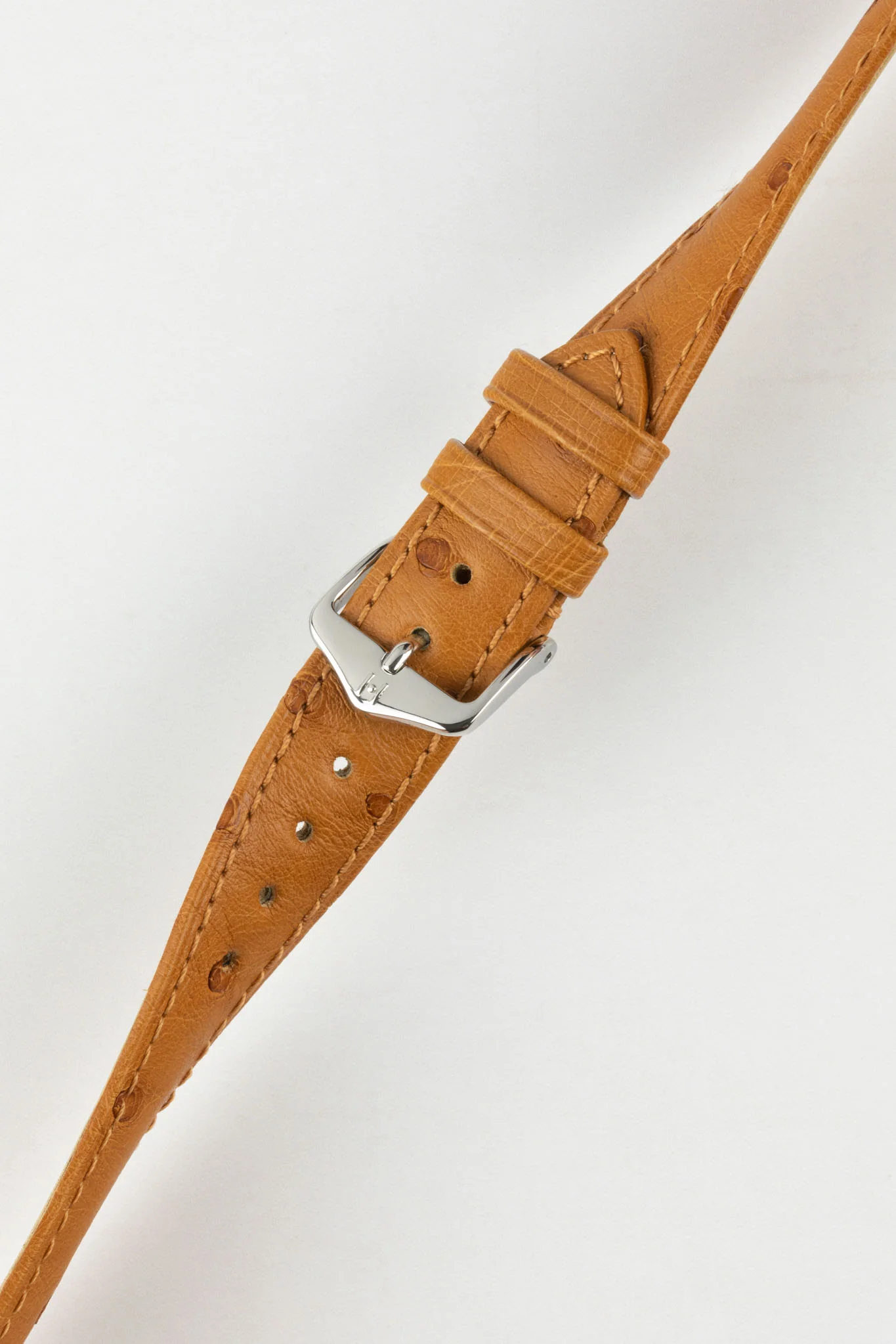 Hirsch MASSAI OSTRICH Leather Watch Strap in HONEY - Image 5
