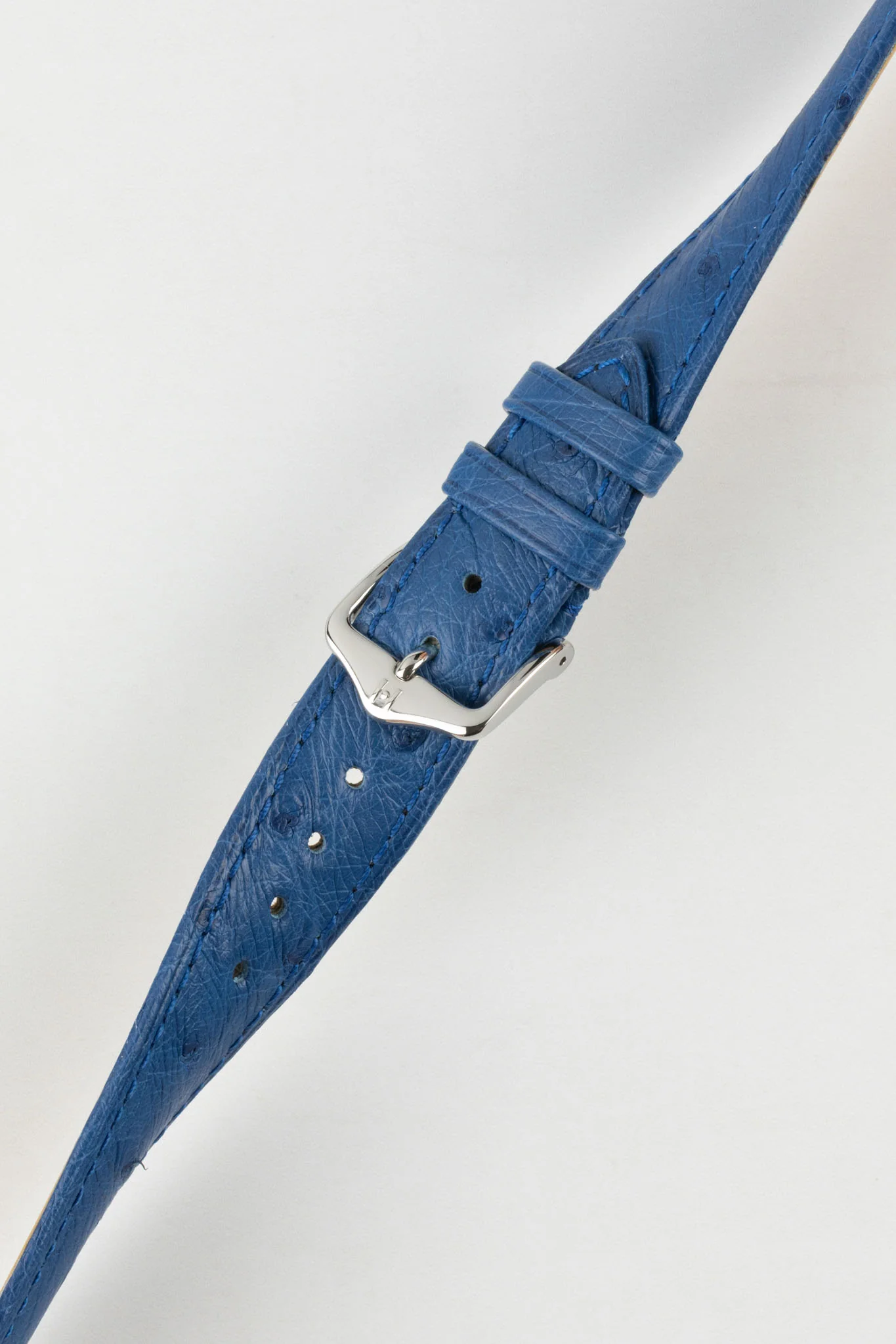 Hirsch MASSAI OSTRICH Leather Watch Strap in ROYAL BLUE - Image 5