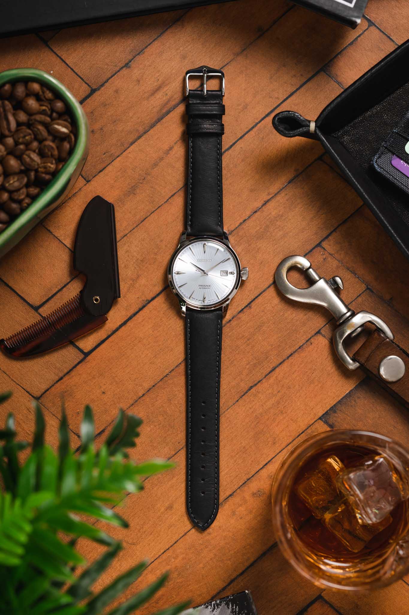 Hirsch MERINO Nappa Leather Watch Strap in BLACK - Image 6