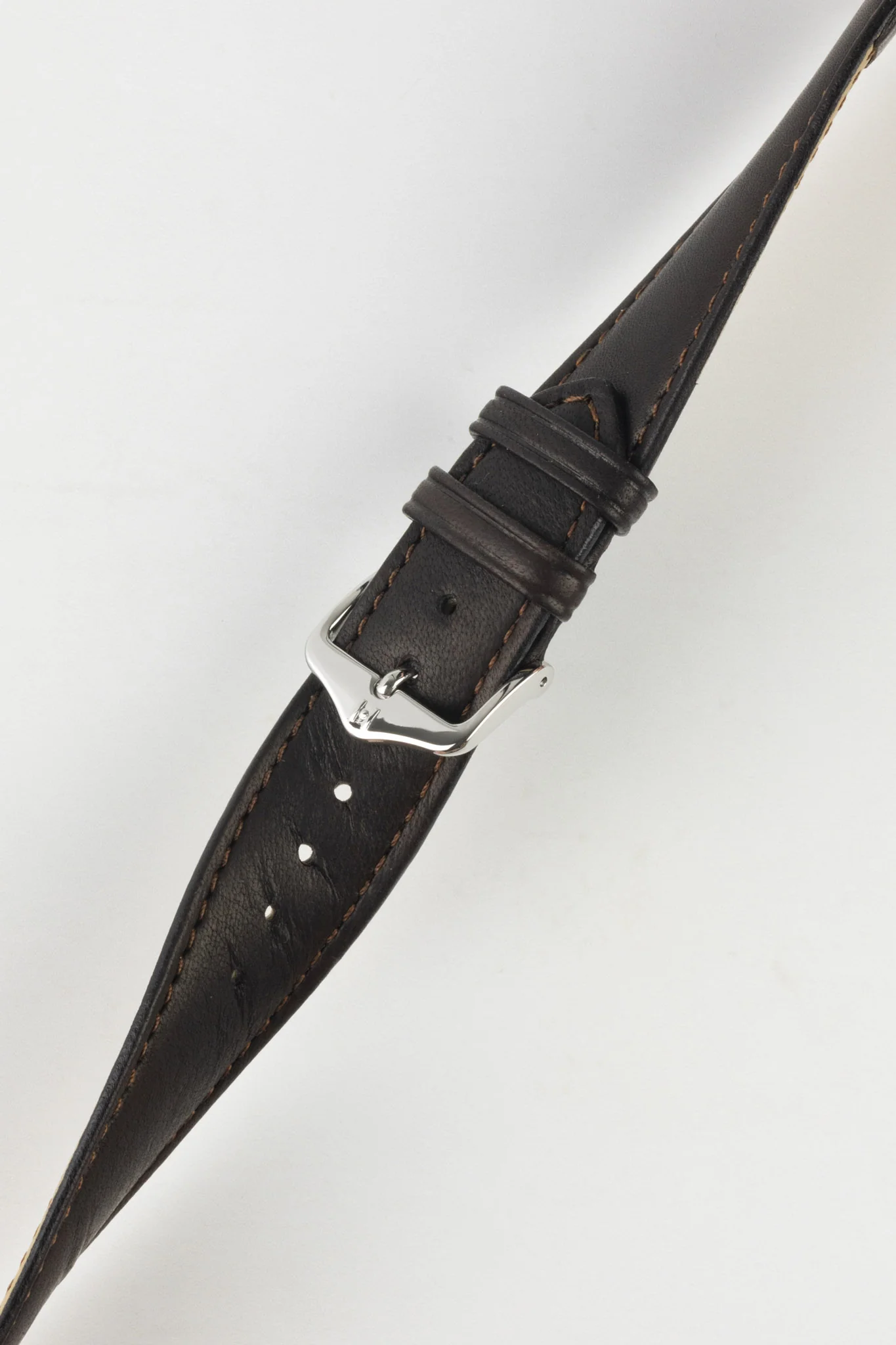 Hirsch MERINO Nappa Leather Watch Strap in BROWN - Image 5