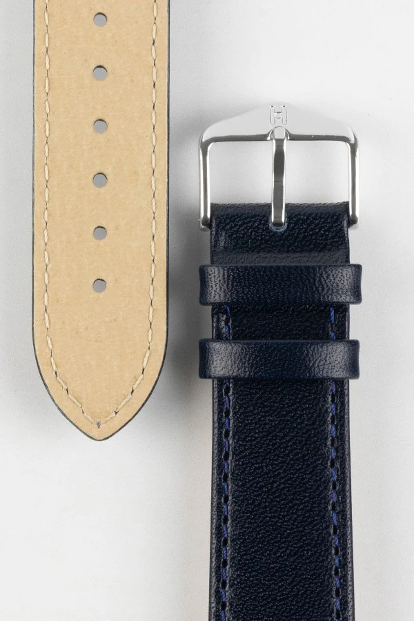 Hirsch OSIRIS Quick-Release Calf Leather Watch Strap in BLUE - Image 3