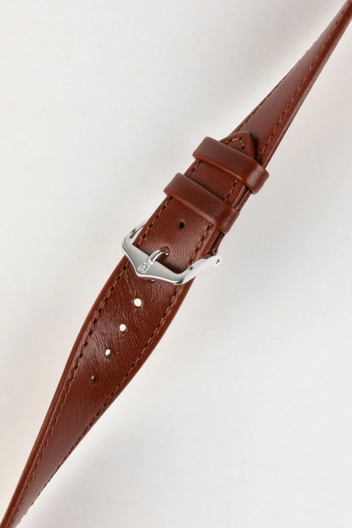 Hirsch OSIRIS Calf Leather Watch Strap in MID BROWN - Image 5