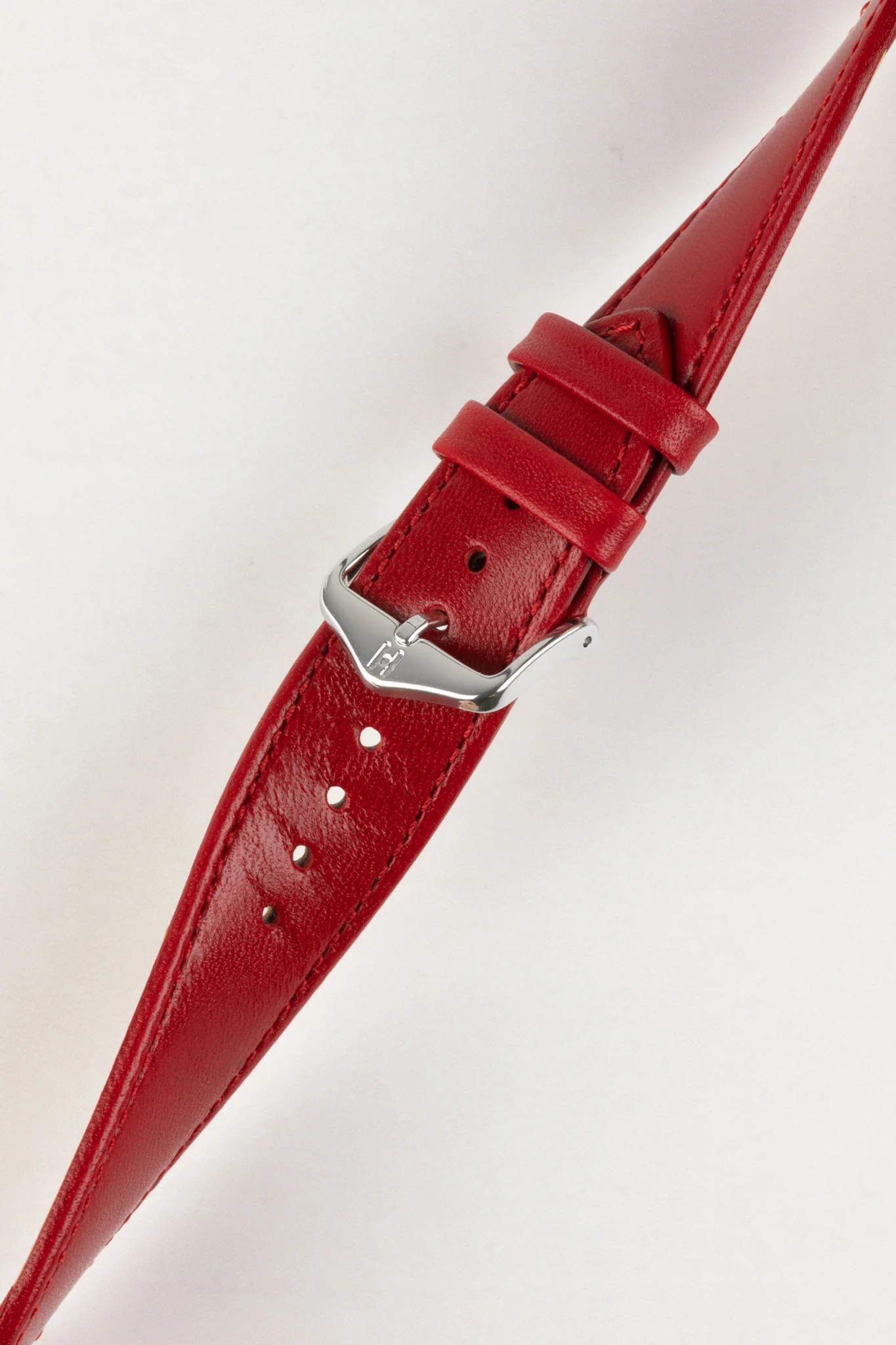 Hirsch OSIRIS Calf Leather Watch Strap in RED - Image 5
