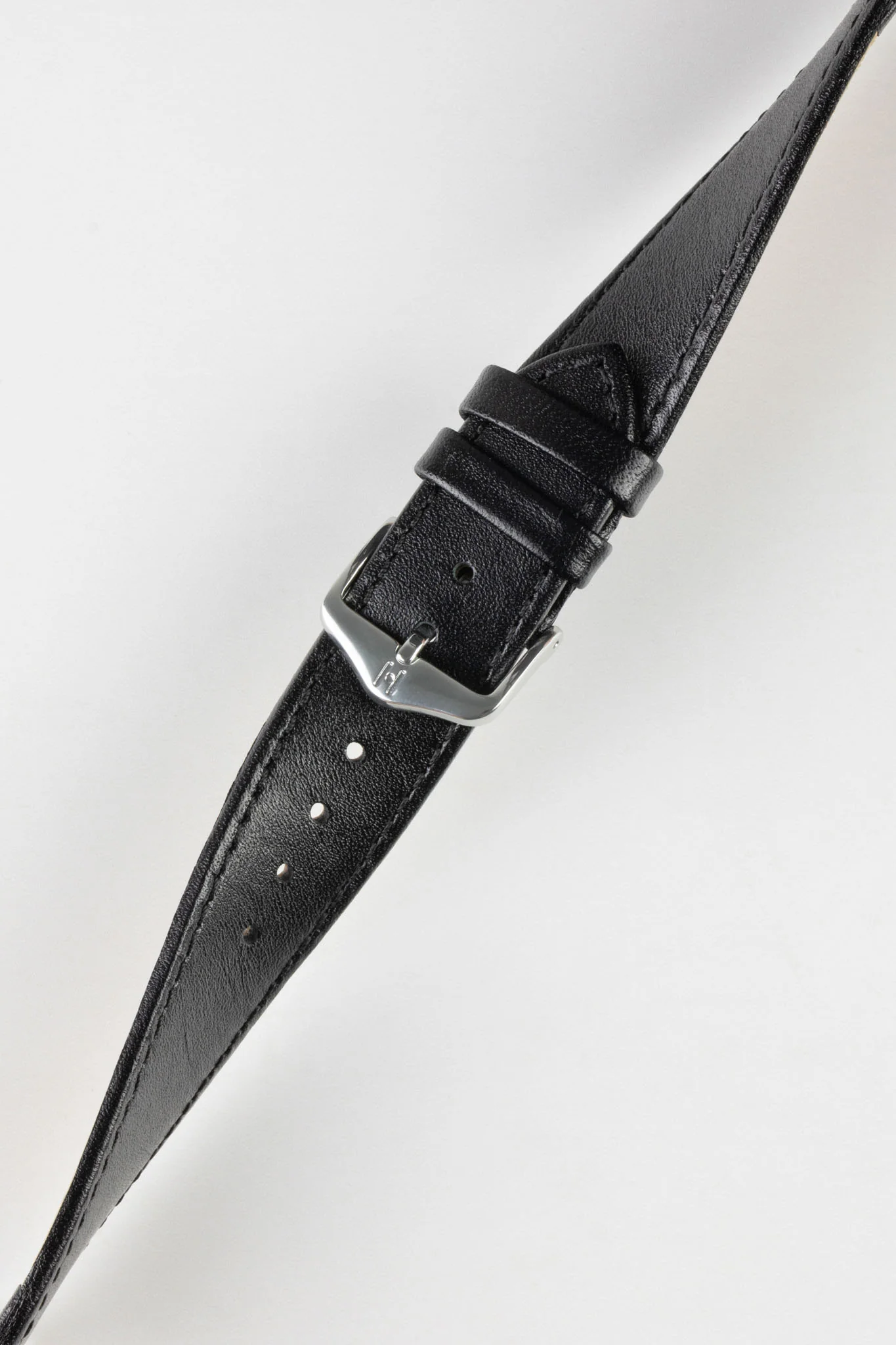 Hirsch OSIRIS NQR Calf Leather Watch Strap in BLACK - Image 5