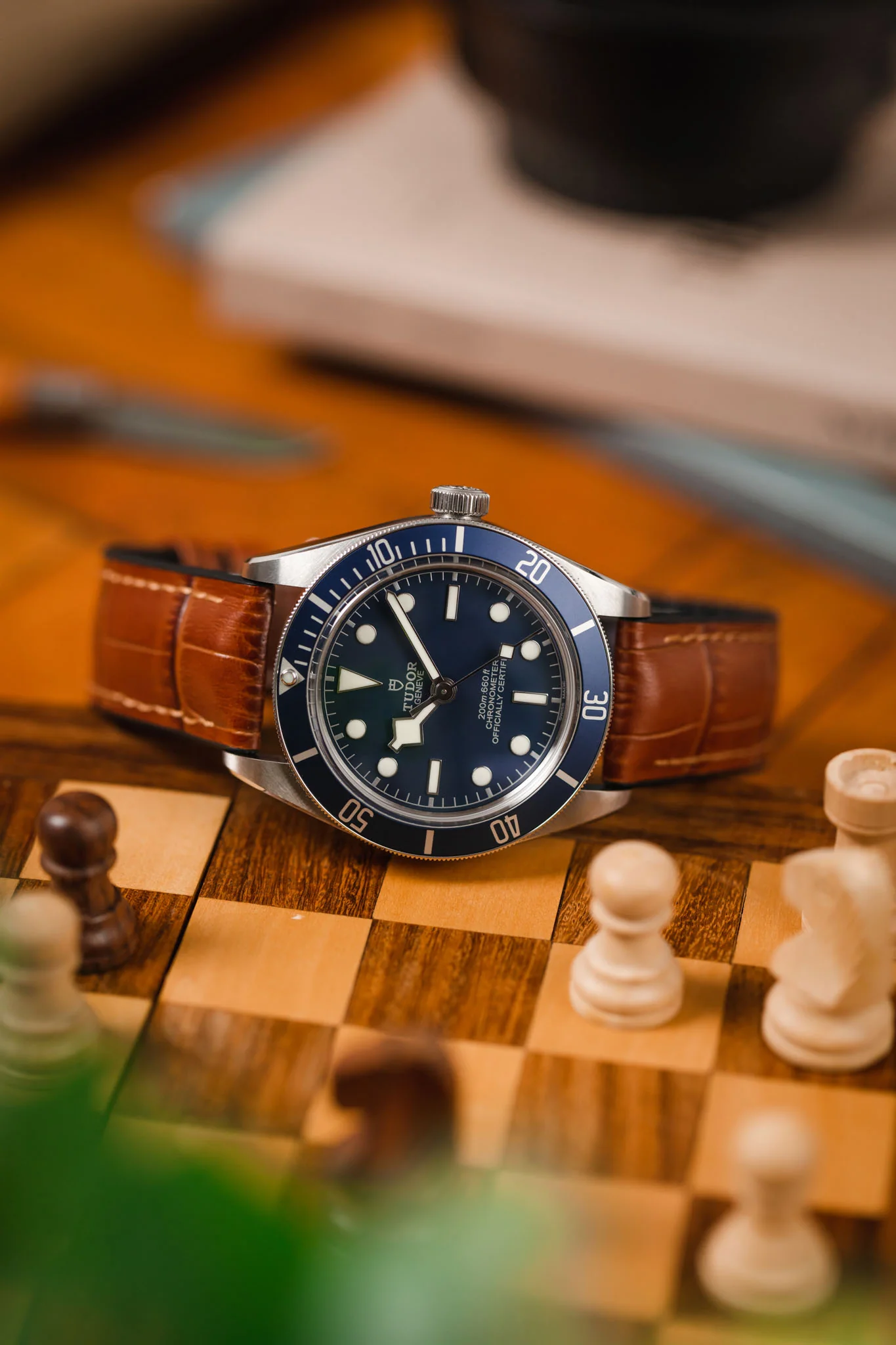 Hirsch PAUL Alligator Embossed Performance Watch Strap in HONEY - Image 4