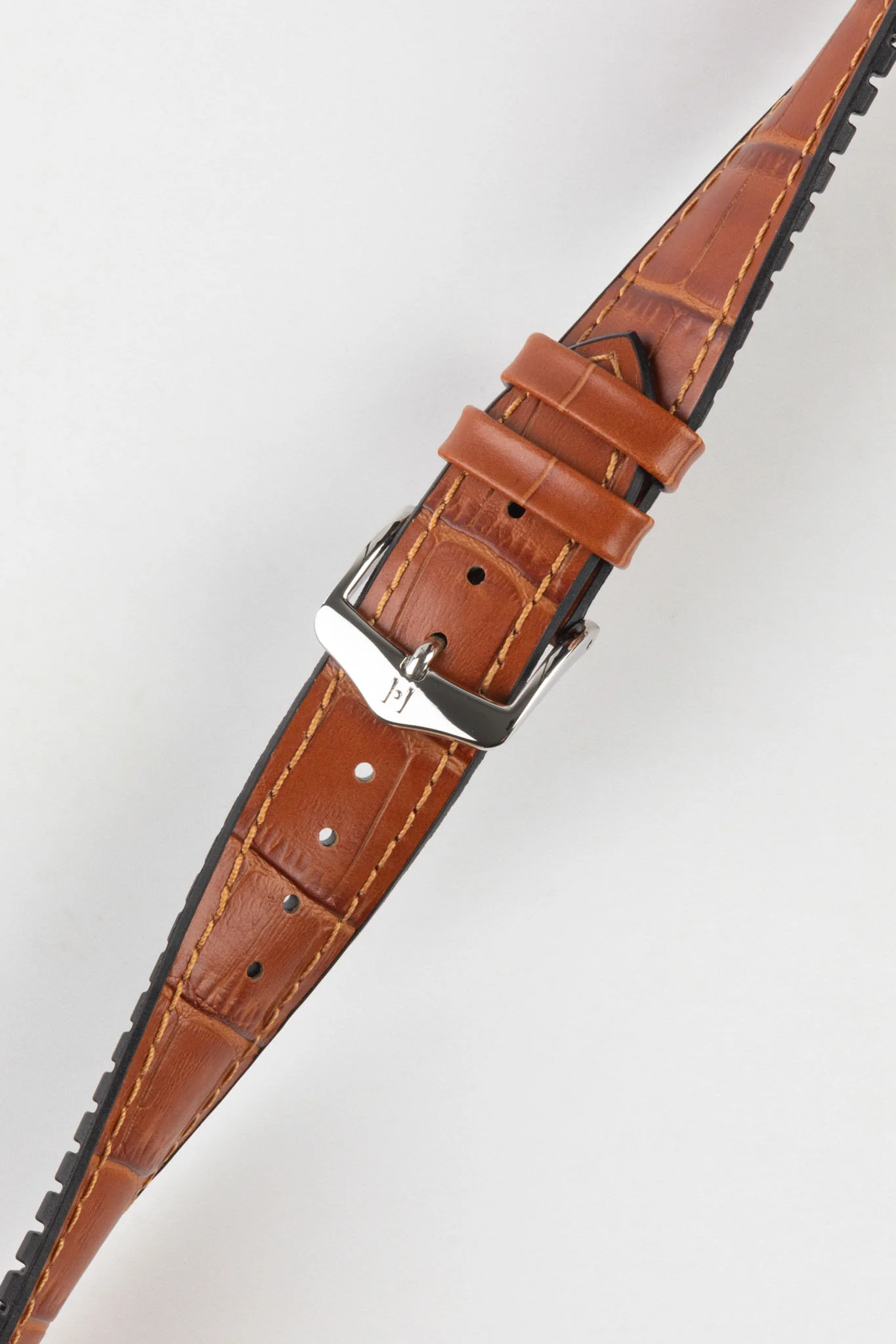 Hirsch PAUL Alligator Embossed Performance Watch Strap in HONEY - Image 5