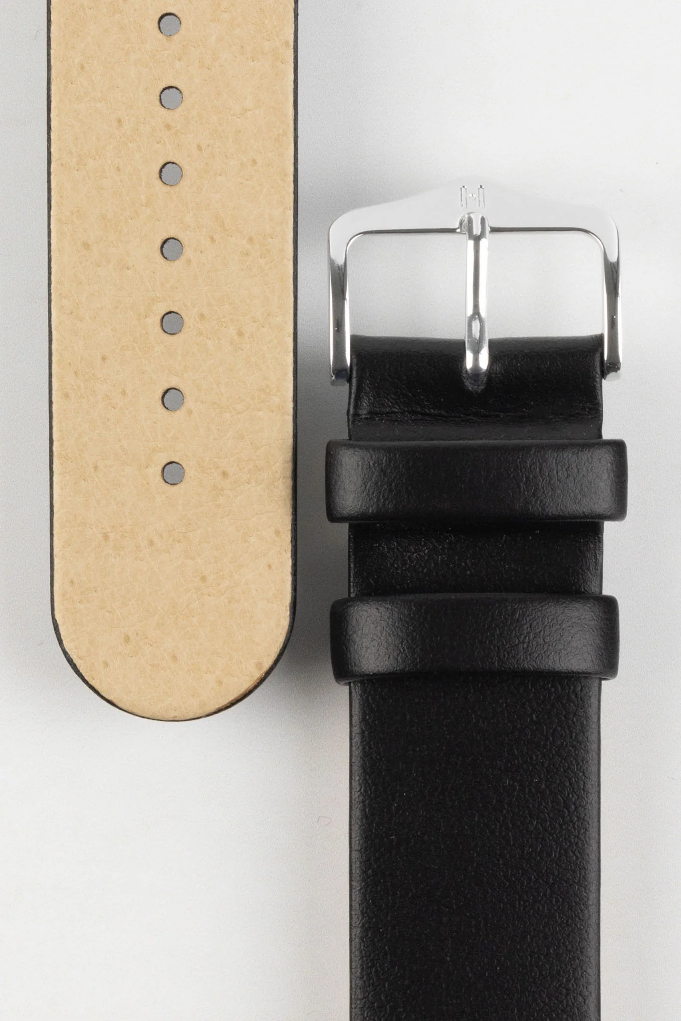 Hirsch SCANDIC Calf Leather Watch Strap in BLACK - Image 3