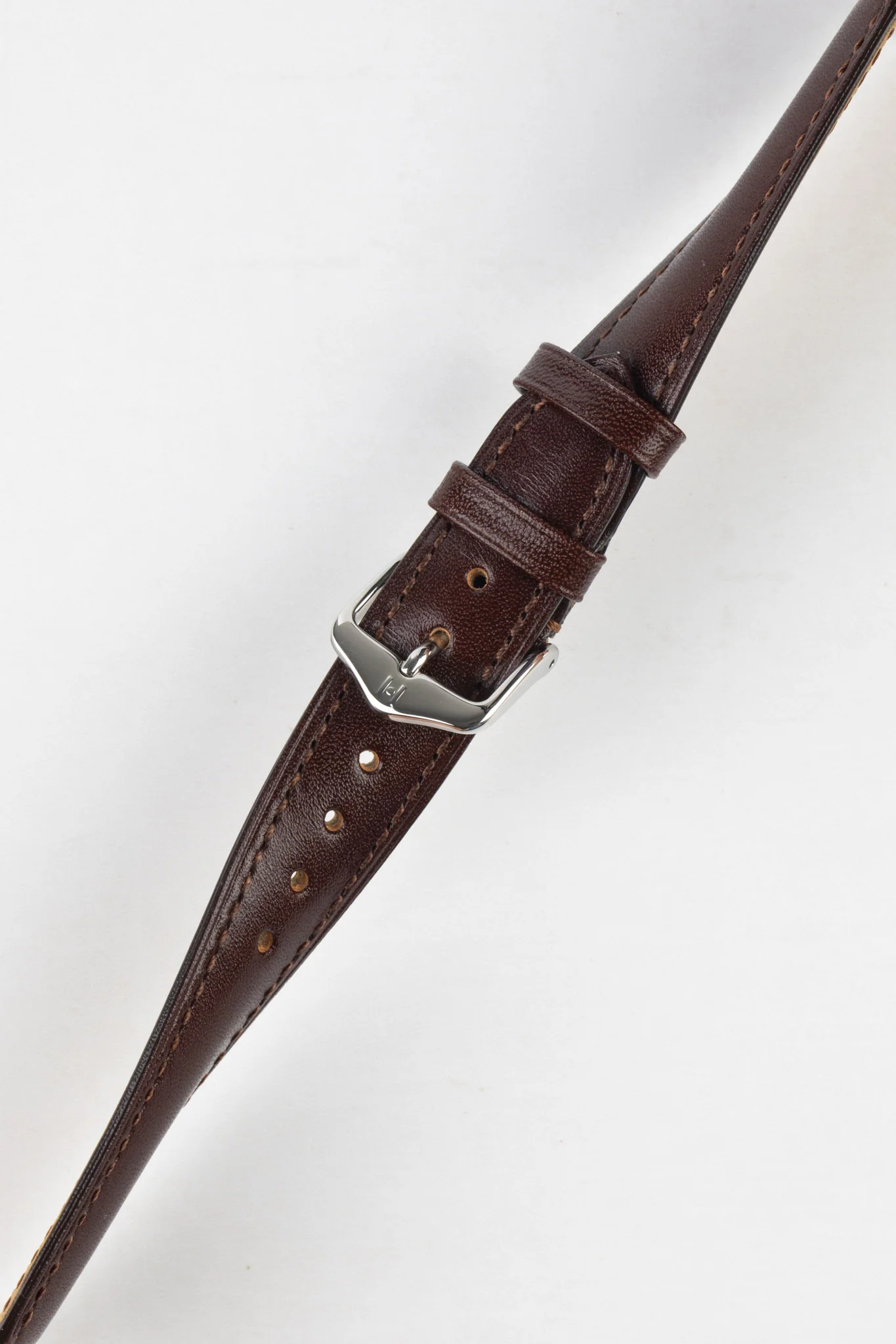 Hirsch SIENA Tuscan Leather Watch Strap in BROWN - Image 5