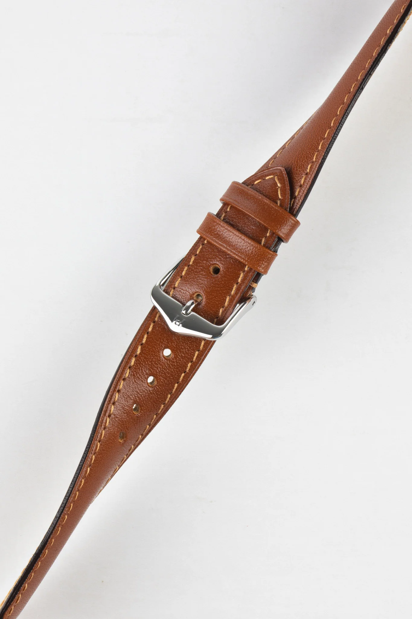 Hirsch SIENA Tuscan Leather Watch Strap in GOLD BROWN - Image 5