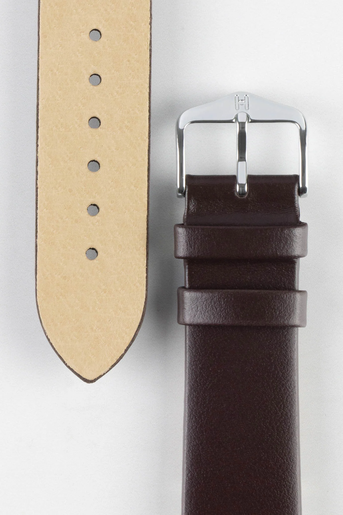 Hirsch TORONTO Quick-Release Fine-Grained Leather Watch Strap in BROWN - Image 3
