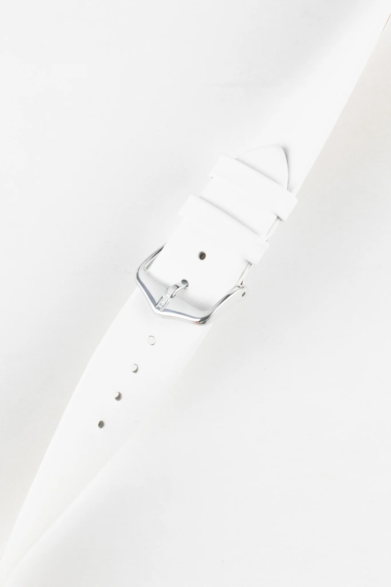 Hirsch TORONTO Quick-Release Fine-Grained Leather Watch Strap in WHITE - Image 5
