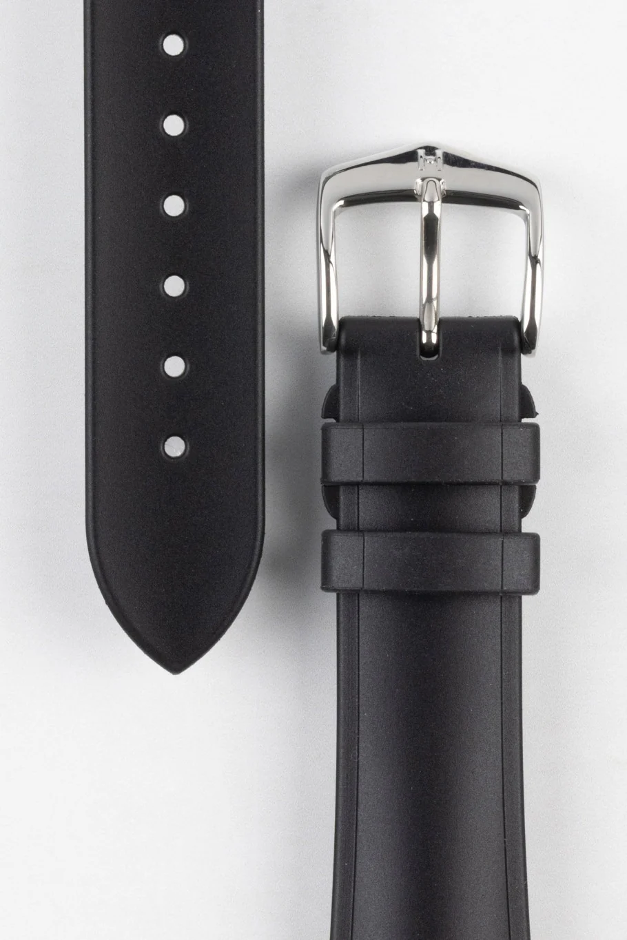 Hirsch URBANE Natural Rubber Watch Strap in BLACK - Image 3